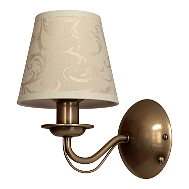 Classic Metal Wall Lamp with Switch 3D model image 1 