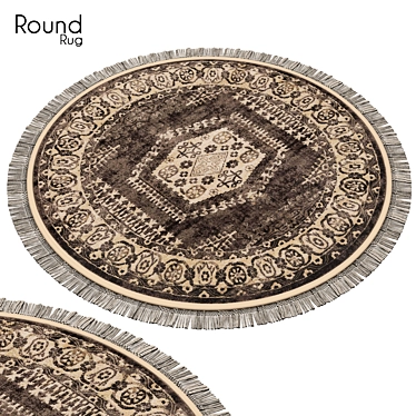 Title: 40" Round Rug - Modern & Stylish 3D model image 1 