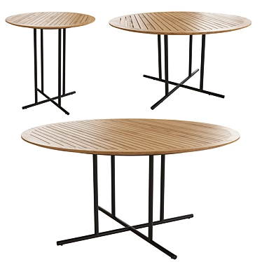 WHIRL Round Dining Table: Stylish and Functional 3D model image 1 