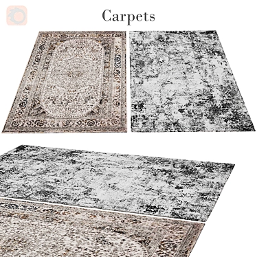 Elegant 280cm Rug: 3,888 Polys, 4,004 Vets 3D model image 1 