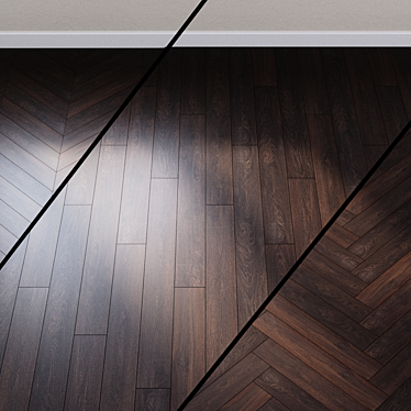 Classic Oak Laminate - Dark Brown 3D model image 1 