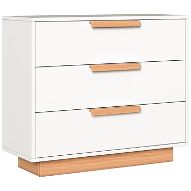 Title: Elegant Fabi White Chest of Drawers 3D model image 1 