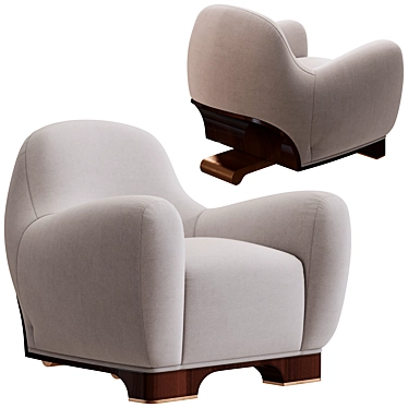 Luxurious Achilles Salvagni TATO Armchair: Premium Comfort for Your Space 3D model image 1 