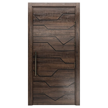 Stratum Steel Inlay Door 3D model image 1 