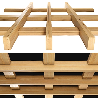 Smooth Wooden Beams 3 for 3D Modeling 3D model image 1 