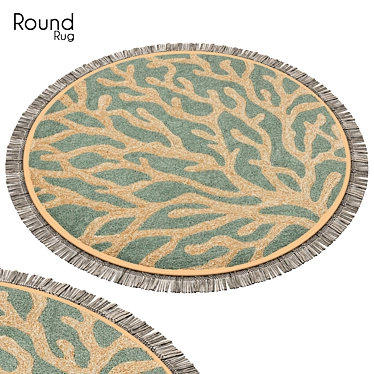 Decorative Floral Rug - Stylish & Versatile 3D model image 1 