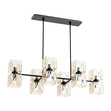 Elegant Ava Linear Chandelier 3D model image 1 