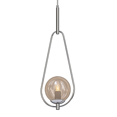 Sleek Chrome Pendant light by B.LUX 3D model image 1 