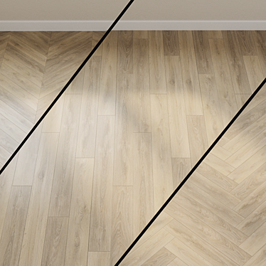 Sand Brown Oak Laminate Flooring 3D model image 1 