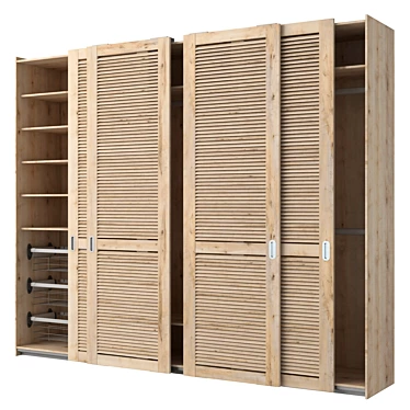 Sliding Wardrobe with PS10 Cinetto System 3D model image 1 