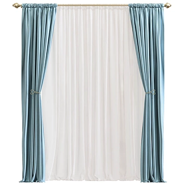 Elegant Drapery Solution 3D model image 1 