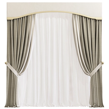 Refined Curtain Design 3D model image 1 