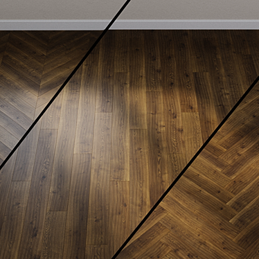 Unique Oak Parquet Board 3D model image 1 