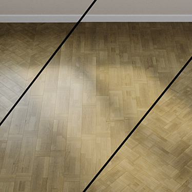 Ter Hurne Contours Terra Brown Oak Parquet Board 3D model image 1 