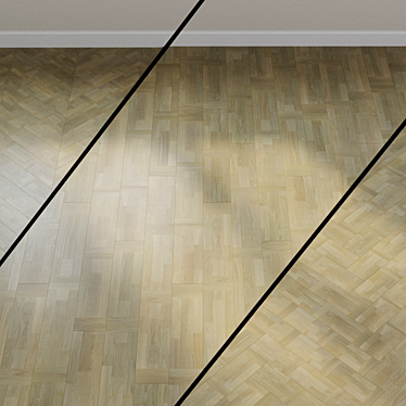 Sand Brown Oak Parquet Board 3D model image 1 