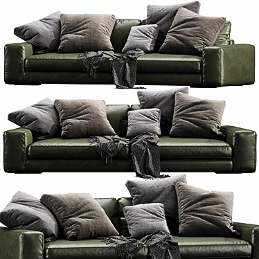 Luxury Verzelloni Holden Leather Sofa 3D model image 1 