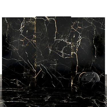 Elegant Streak Black Marble 3D model image 1 