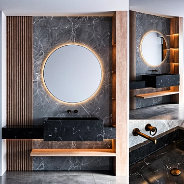 Gessi Anello Bathroom Furniture Set 3D model image 1 
