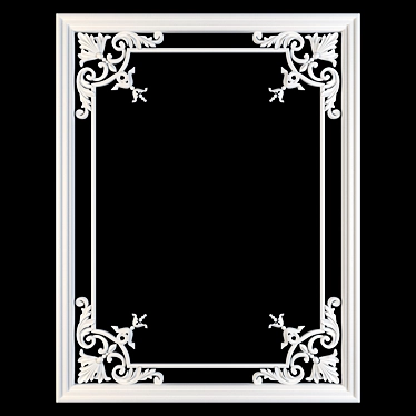 Elegant Decor Frame 3D model image 1 