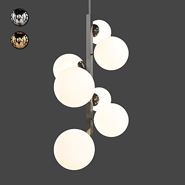 Illuminated Elegance: Moonglow Vertical Chandelier 3D model image 1 