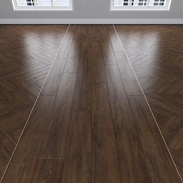 Oak Parquet: Herringbone, Linear, Chevron 3D model image 1 