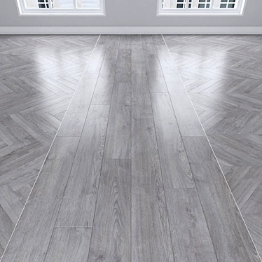 Oak Parquet: Herringbone, Linear & Chevron 3D model image 1 