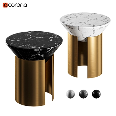 Cosmo Marble Cone Table 3D model image 1 