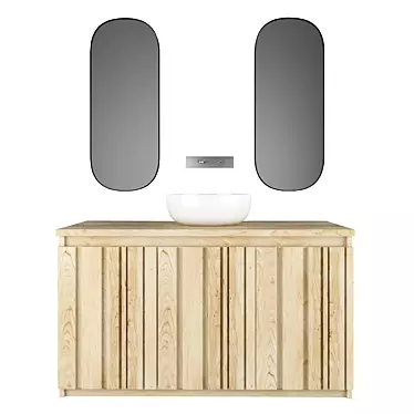 Modern Karimoku Vanity-1202mm 3D model image 1 