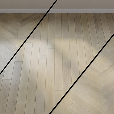 Elegant White Oak Parquet 3D model image 1 