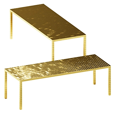 Alchemy Gold Dining Table. 3D model image 1 