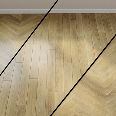 Natural Oak Light Beige Parquet 3D model image 1 