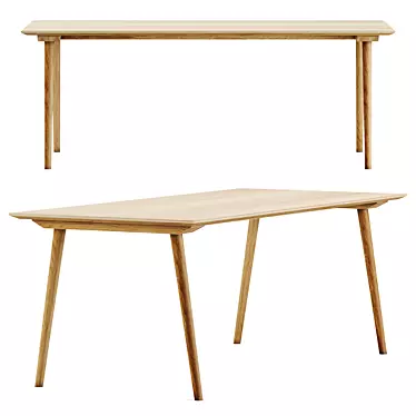 Scandi-Inspired Dining Table 3D model image 1 