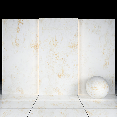 Glossy White Stone Texture Set 3D model image 1 