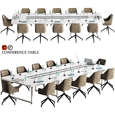 Modern Conference Table 2015: V-Ray, Corona, 3Ds Max 3D model image 1 