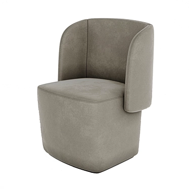 Paris Architectural Chair: Modern Design, Ultimate Comfort 3D model image 1 