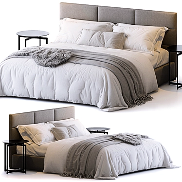 Elegant Modena Bed by Restoration Hardware 3D model image 1 