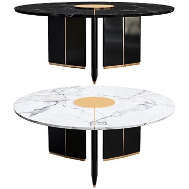 Luxxu Algerone Dining Table: Elegant and Stylish 3D model image 1 