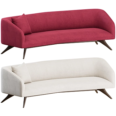 Vintage Fifth Avenue Wide Angle Sofa by Kagan 3D model image 1 