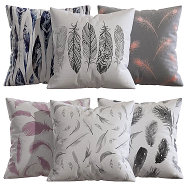 Stylish Accent Pillows for Home 3D model image 1 