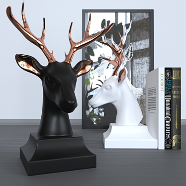 Antler Book Stand 3D model image 1 