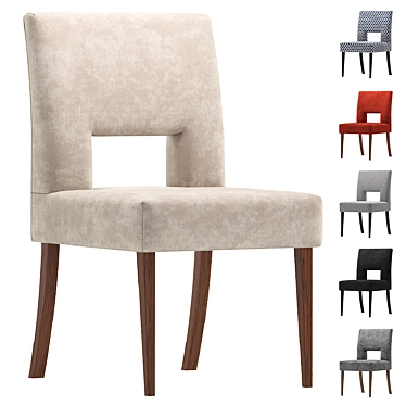 Elegant Coco Republic Lloyd Dining Chair 3D model image 1 