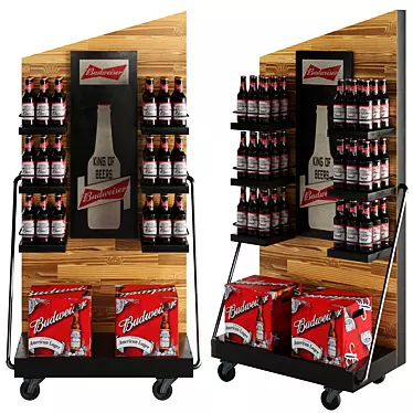 Sleek Beer Stand: 3D Model 3D model image 1 