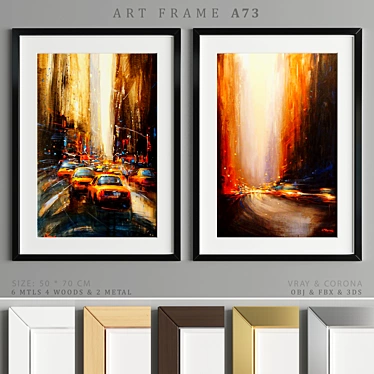  Modern Art Frame - A73 3D model image 1 