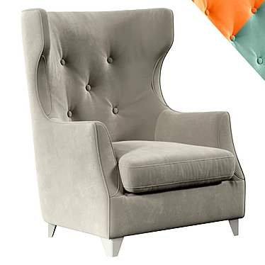 Elegant Rose Armchair 3D model image 1 