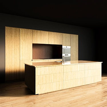 Modern Kitchen Island Design 3D model image 1 