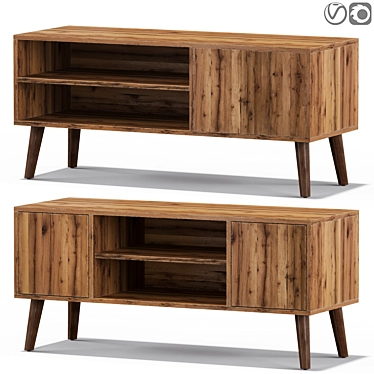 Sleek Modern TV Stand 3D model image 1 