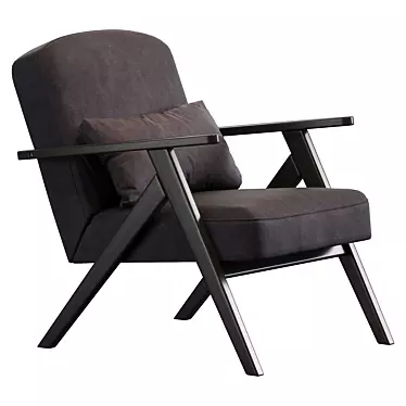 Modern Jysk Sadderup Armchair: Stylish & Comfortable 3D model image 1 