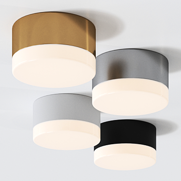 PUNTO White Mounted Lamp: Stylish Swiss Modular Luminaire 3D model image 1 