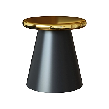 Modern Black Brass Phil Side Table 3D model image 1 