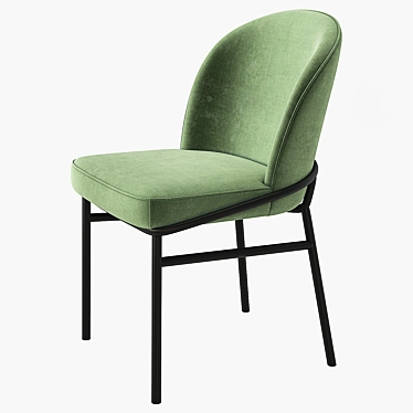 Elegant Eichholtz Willis Velvet Dining Chair 3D model image 1 